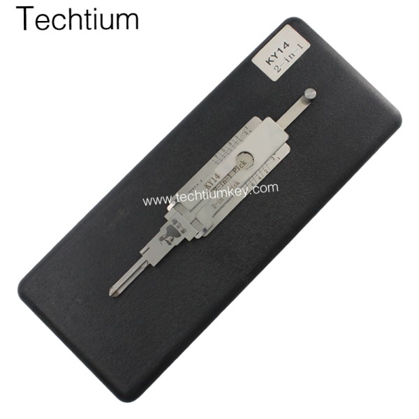 KY14 Original Lishi  2 in 1 lock pick decoder for korean Kia