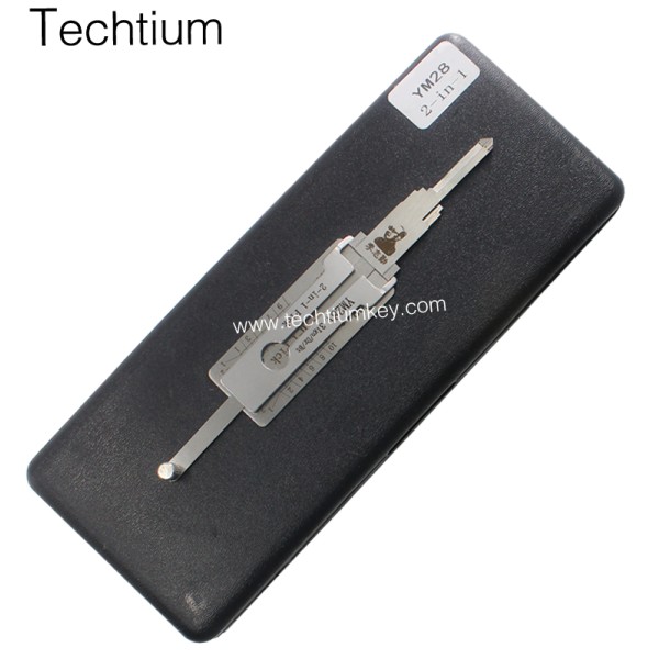YM28  ignition Original Lishi 2 in 1 lock pick decoder for all the cars that using YM28 blade Opel,Holden, Lotus,VAUXHALL,YMOS,SOUL