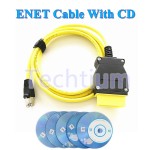 with CD Yellow color ENET ICOM (Ethernet to OBD) Interface Cable Coding For BMW F-Series