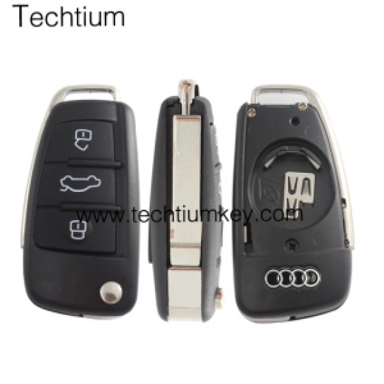 3 button remote flip key shell for Audi