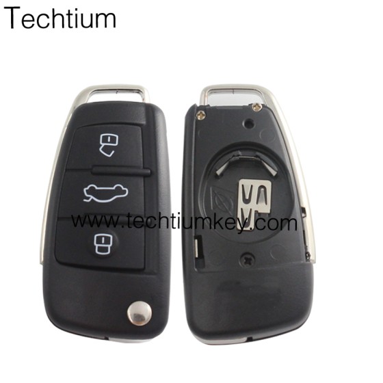 3 button remote flip key shell for Audi