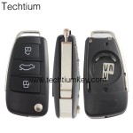 3 tombol remote flip key shell untuk Audi