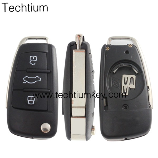3 tombol remote flip key shell untuk Audi