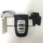 HU66 lâmina com braçadeira da bateria 3 botão inteligente tampa da chave para Audi