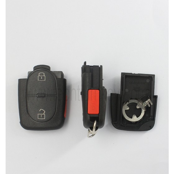 1616 battery holder 2+1 button remote key shell for Audi