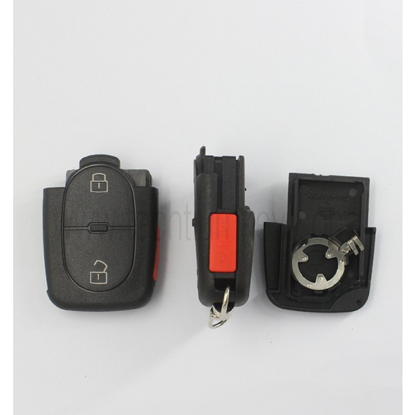 1616 battery holder 2+1 button remote key shell for Audi