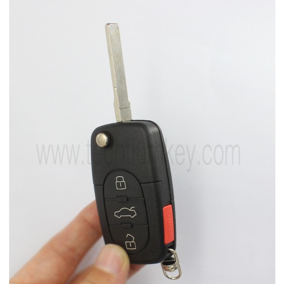 2032 battery holder 3+1 button remote key shell for Audi