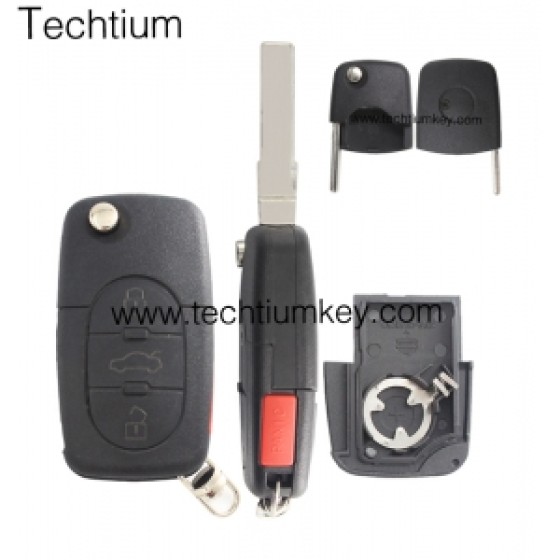 1616 battery holder 3+1 button remote key shell for Audi