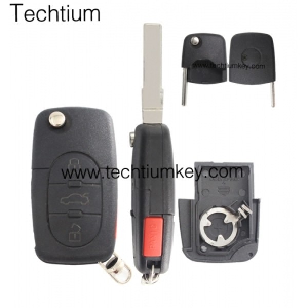 1616 battery holder 3+1 button remote key shell for Audi