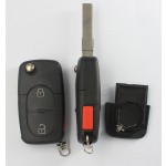 2032 battery holder 2+1 button remote key shell for Audi