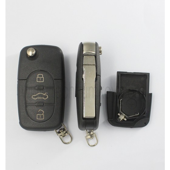 2032 battery holder 3 button remote key shell for Audi