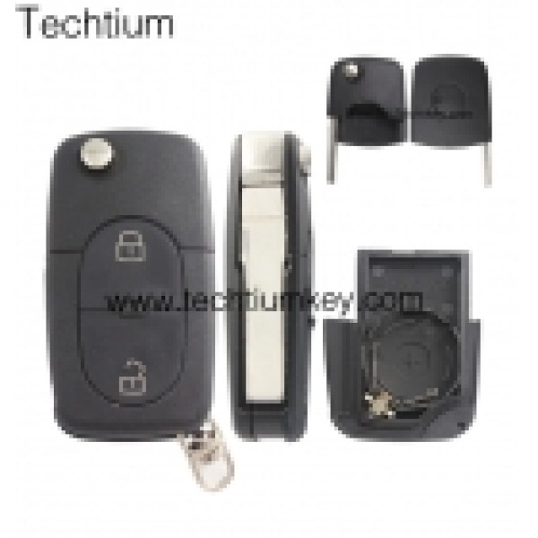 2032 battery holder 2 button remote key shell for Audi