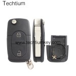 2032 battery holder 2 button remote key shell for Audi