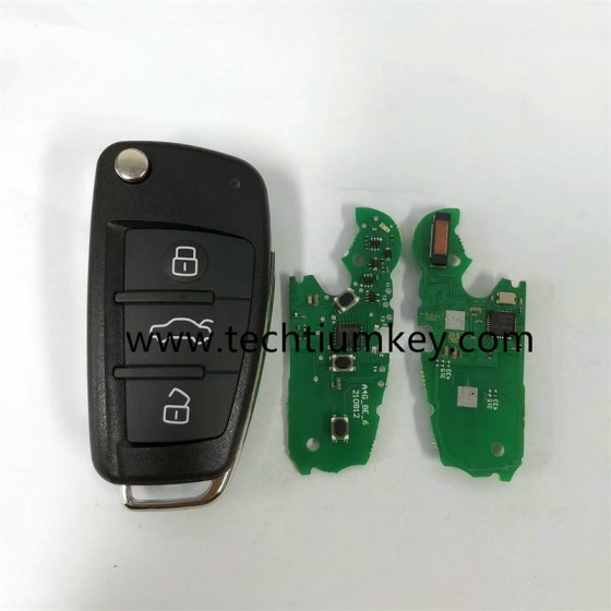 868MHZ 8E chip FCC:4F0837220R 4F0837220R KYDZ 3 button remote key for Audi A6