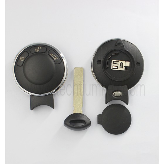 avec pince batterie 3 boutons boîtier clé à distance pour BMW MINI
