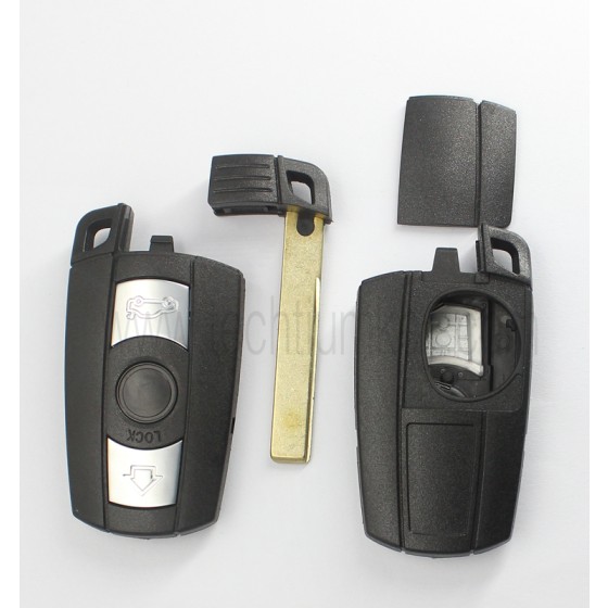 without words on back 3 button remote key shell for BMW 5 series