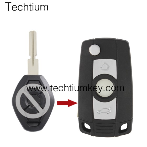 4 track blade HU58 blade  2 button remote flip key shell for BMW