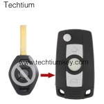 2 track blade HU92 blade 2 button remote flip key shell for BMW