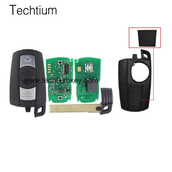 868MHz PCF7945&ID46 Chip CAS3+ keyless go and keyless entery 3 boutons clé à distance pour BMW