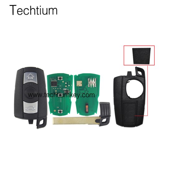 315MHz FSK 7953&46(HITAG2) Chip CAS3 Key slot start3 boutons clé à distance pour BMW