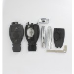 1 battery holder 2 button remote key shell for Mercedes Benz