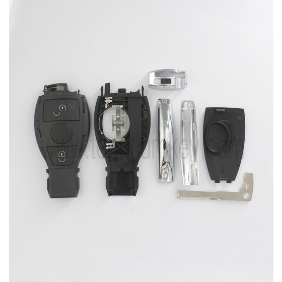 1 battery holder 2 button remote key shell for Mercedes Benz