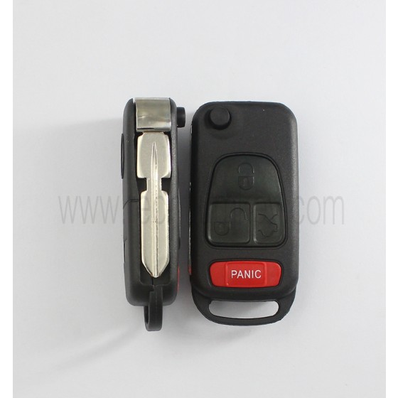 4 track blade 3+1  button remote key shell for Mercedes Benz