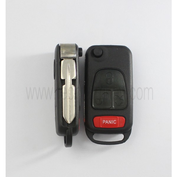 4 track blade 3+1  button remote key shell for Mercedes Benz