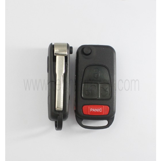 2 track blade 3+1  button remote key shell for Mercedes Benz