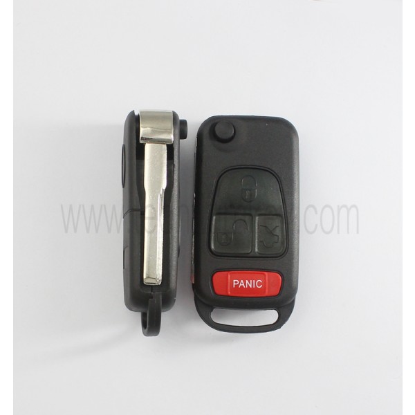 2 track blade 3+1  button remote key shell for Mercedes Benz