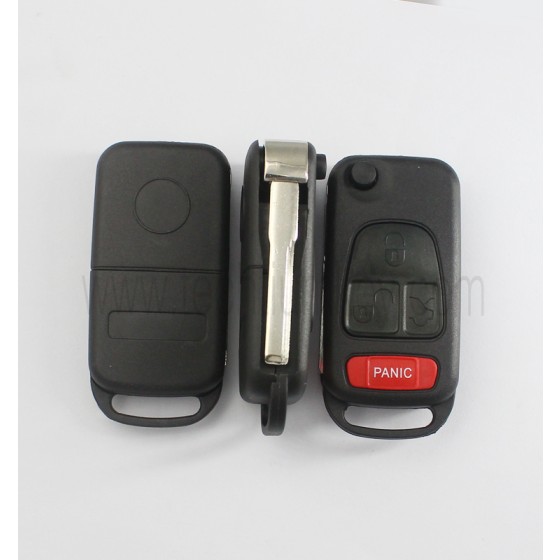 2 track blade 3+1  button remote key shell for Mercedes Benz