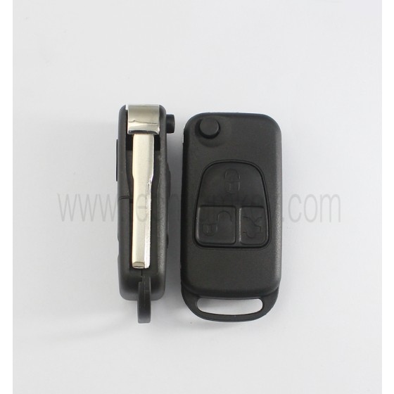 2 track blade 3 button remote key shell for Mercedes Benz