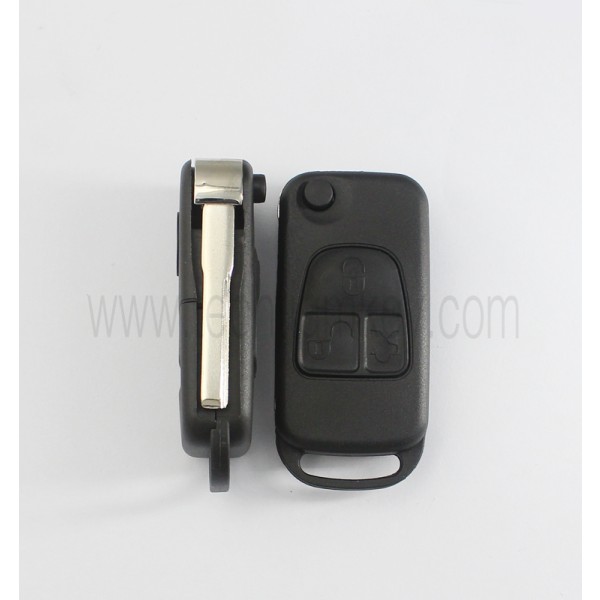 2 track blade 3 button remote key shell for Mercedes Benz