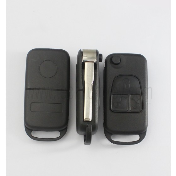 2 track blade 3 button remote key shell for Mercedes Benz