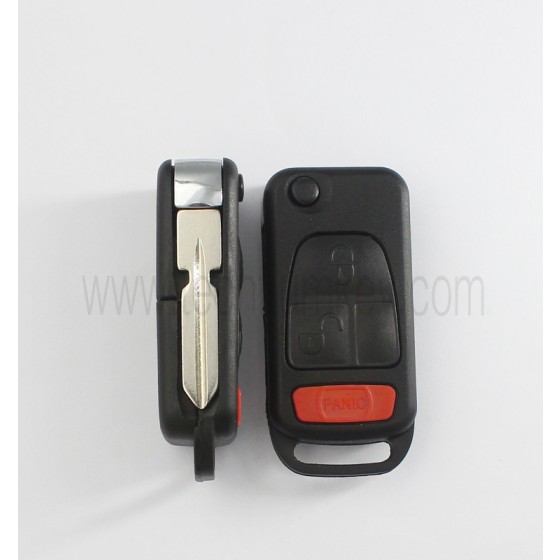 4 track blade 2+1 button remote key shell for Mercedes Benz