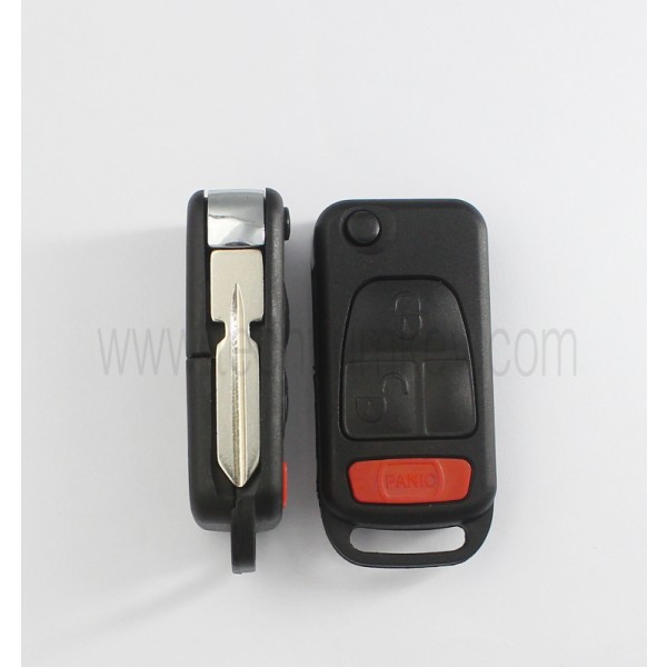 4 track blade 2+1 button remote key shell for Mercedes Benz