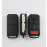 4 track blade 2+1 button remote key shell for Mercedes Benz