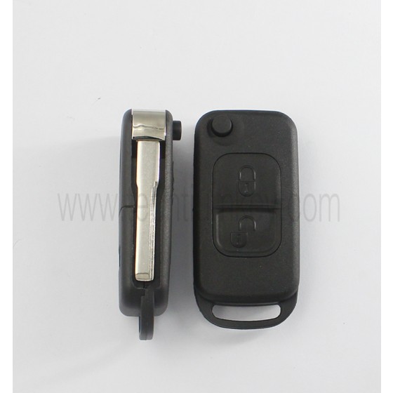 2 track blade 2 button remote key shell for Mercedes Benz