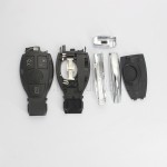 1 battery holder 3 button remote key shell for Mercedes Benz