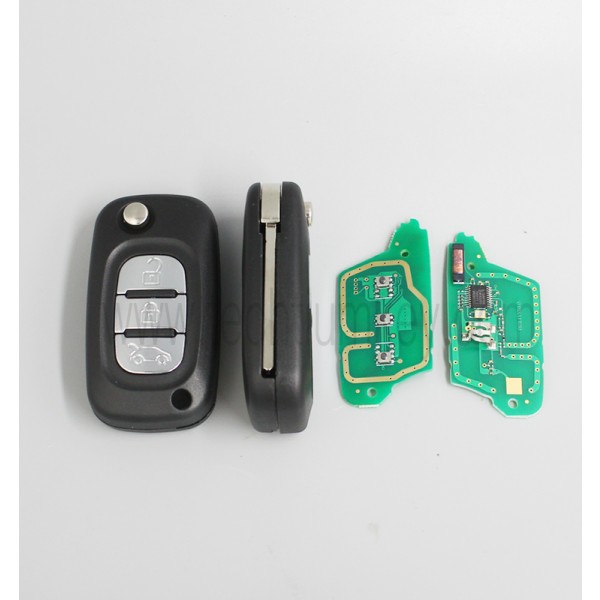 433Mhz 7961 chip ASK 3 button remote key for Mercedes Benz