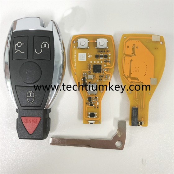 VVDI XNBZ02EN（can change 433mhz to 315mhz) no token 3+1 button remote key for Mercedes Benz