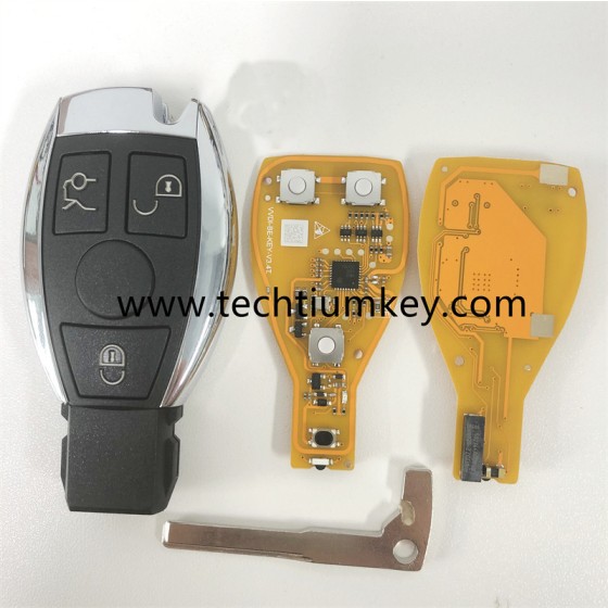 VVDI XNBZ02EN（can change 433mhz to 315mhz) no token 3 button remote key for Mercedes Benz
