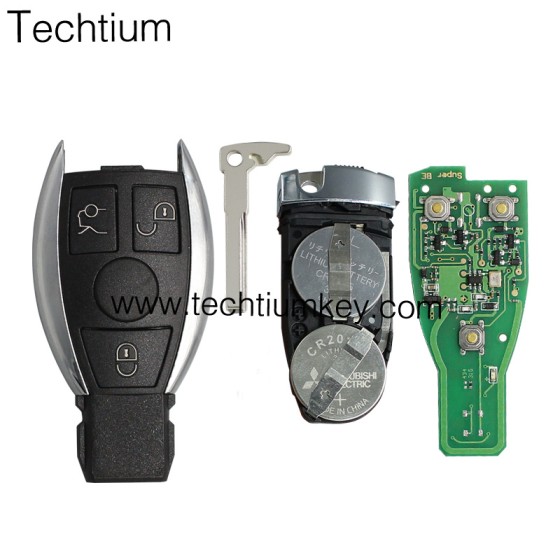 315Mhz BE=BGA=NEC (2 batteries) can be programmed repeatly 3 button remote key for Mercedes Benz