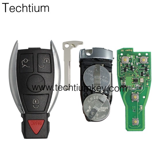 315Mhz BE=BGA=NEC (2 batteries) can be programmed repeatly 3+1 button remote key for Mercedes Benz