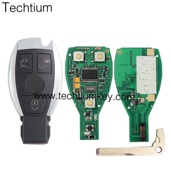 433Mhz BE=BGA=NEC (1 batteries) can be programmed repeatly 3 button remote key for Mercedes Benz