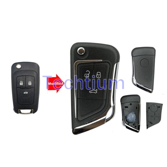 3 botones de la carcasa de la llave de vuelta remota para Buick,Chevrolet