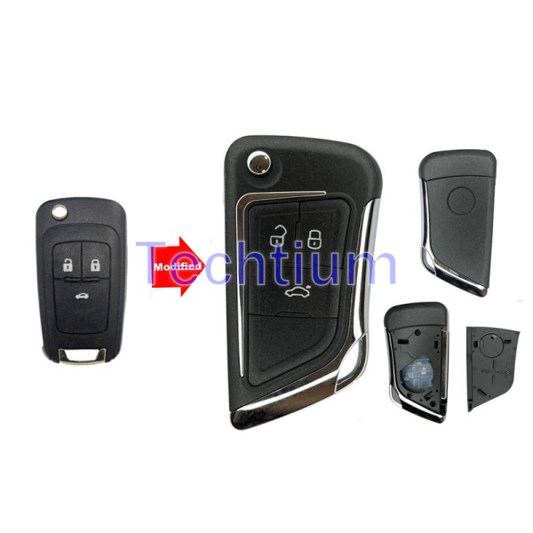 3 botones de la carcasa de la llave de vuelta remota para Buick,Chevrolet