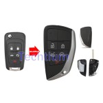 5 tombol remote flip key shell untuk Buick,Chevrolet