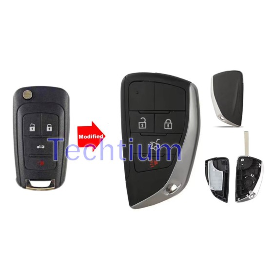 4 botones de la carcasa de la llave de vuelta remota para Buick,Chevrolet
