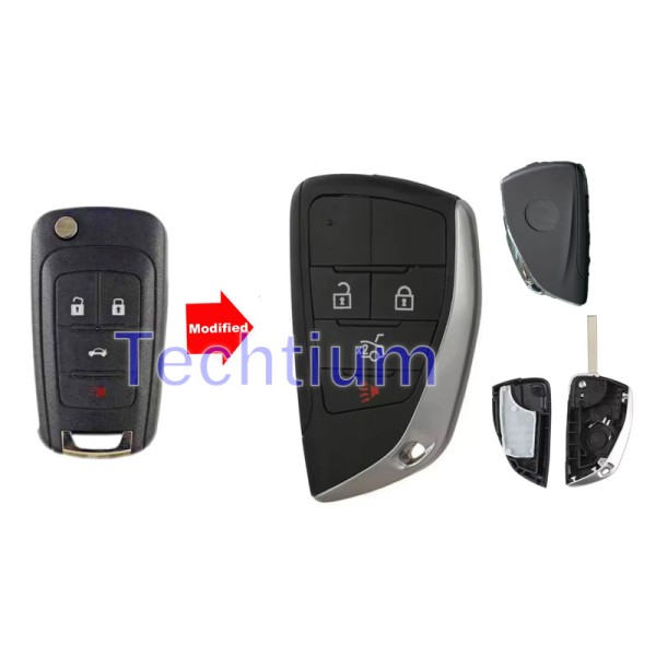 4 botones de la carcasa de la llave de vuelta remota para Buick,Chevrolet